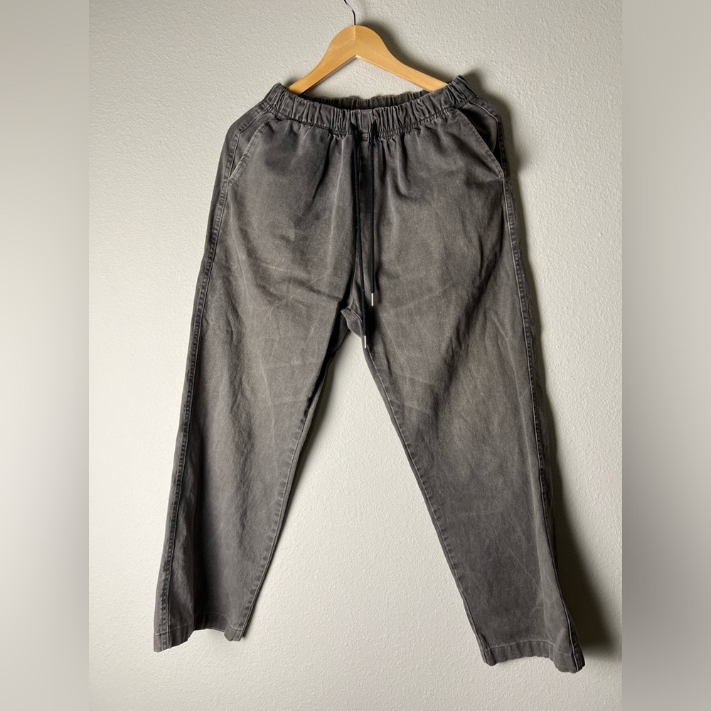 Straight dark grey pants